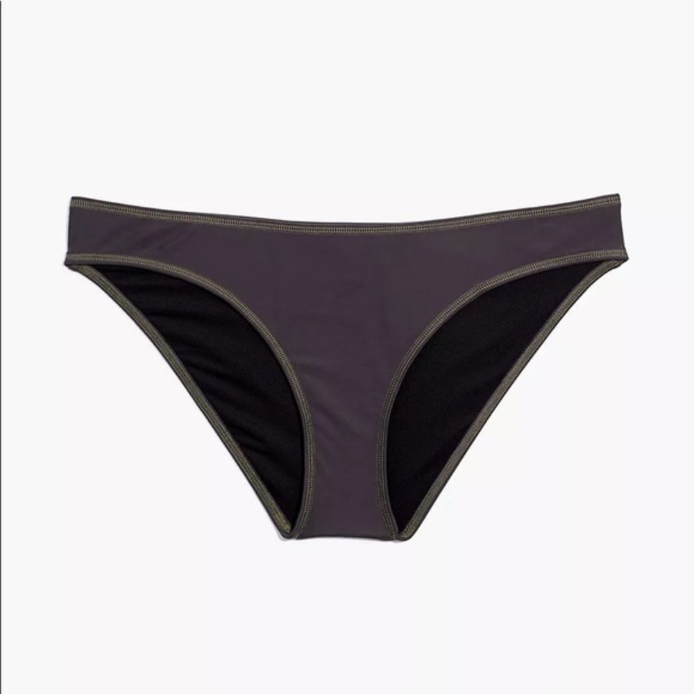 Madewell contrast stitched edition bikini bottom, size M, NWT